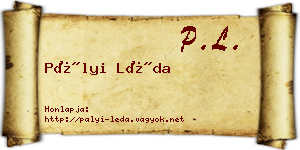 Pályi Léda névjegykártya